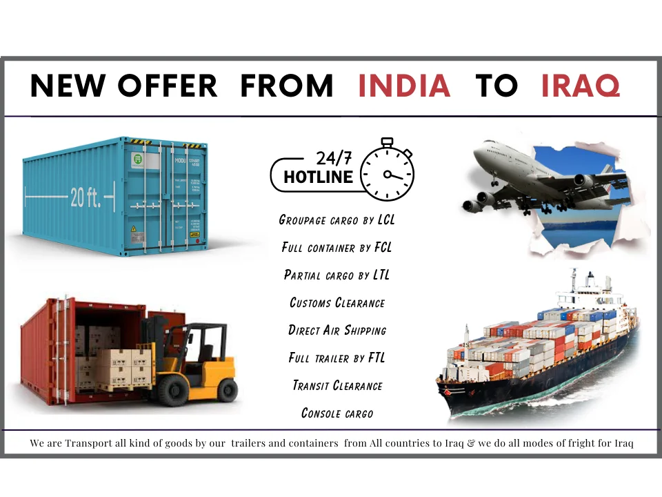 Transportation from India to Iraq