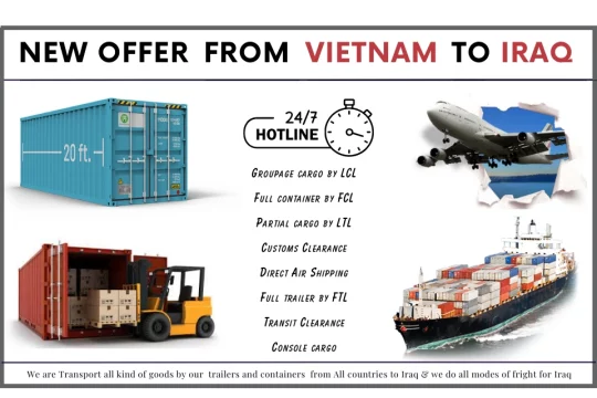 Transportation & Shipping from Vietnam to Iraq